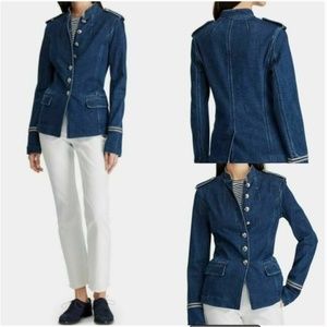 Ralph Lauren Military Bluestar Denim Jacket Sz 6P NWT